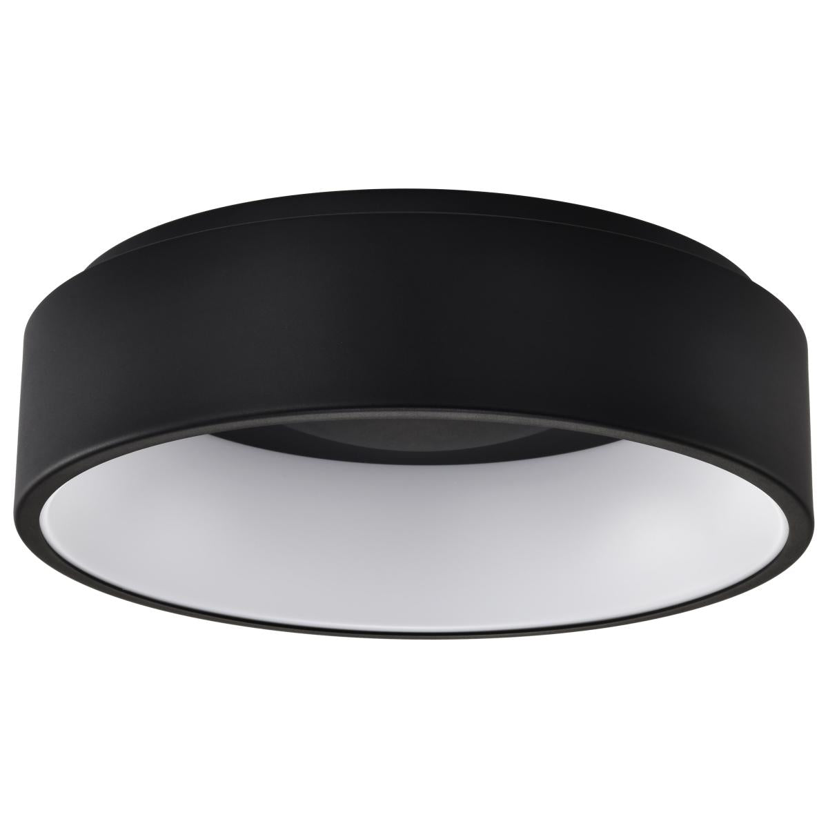 LED Orbit Black Surface Mount Fixture; 20 Watt LED Flush