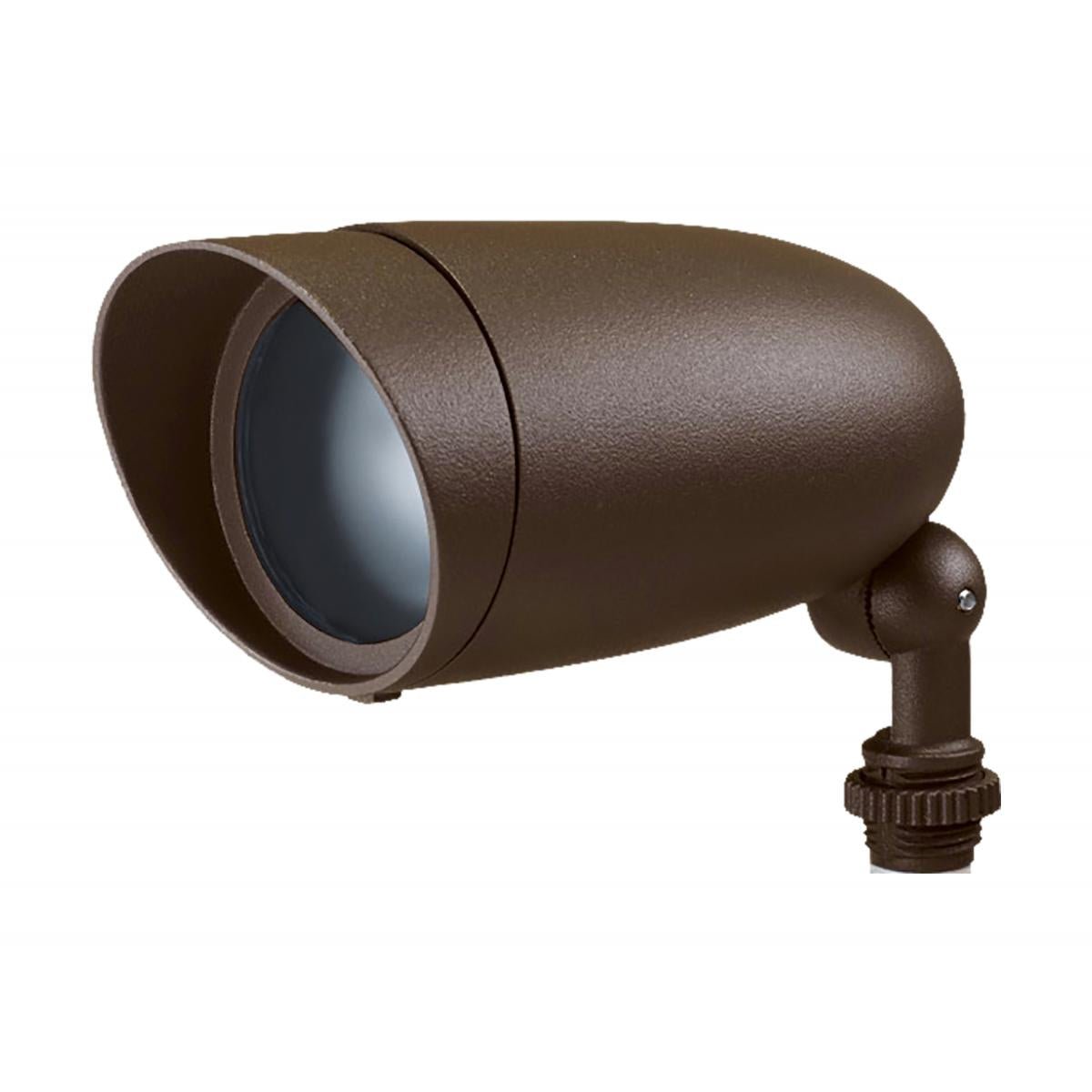 Satco LED Landscape Flood Light, 9W, 3000K warm white, bronze finish, outdoor LED flood light, 120V for landscape lighting.