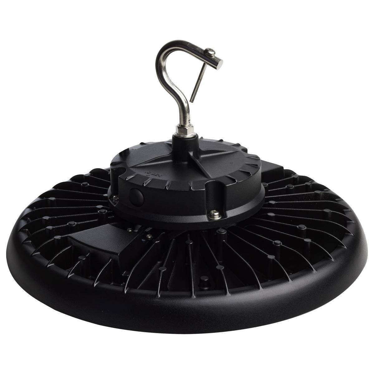 150 Watt UFO LED High Bay; 5000K; 21750 Lumens; 277-480 Volt; Black Finish - Green Lighting Wholesale