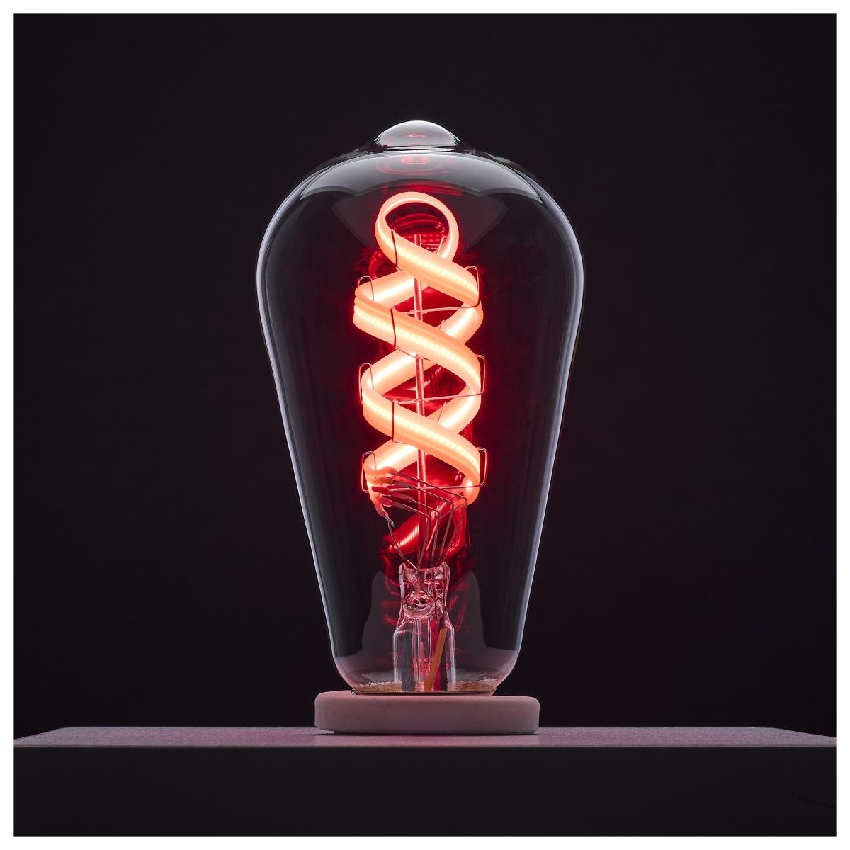 Satco Starfish IOT 6W ST19 LED bulb with RGB and tunable white, clear glass, medium base, suitable for versatile lighting.