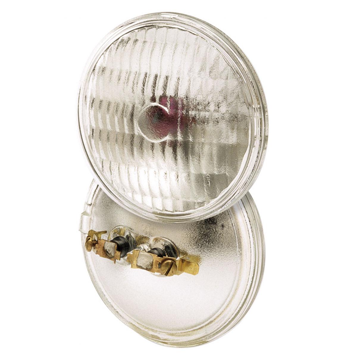 Satco LED 9 Watt PAR36 light bulb with 3000K warm white color and screw terminal base, ideal for spotlight or accent lighting.