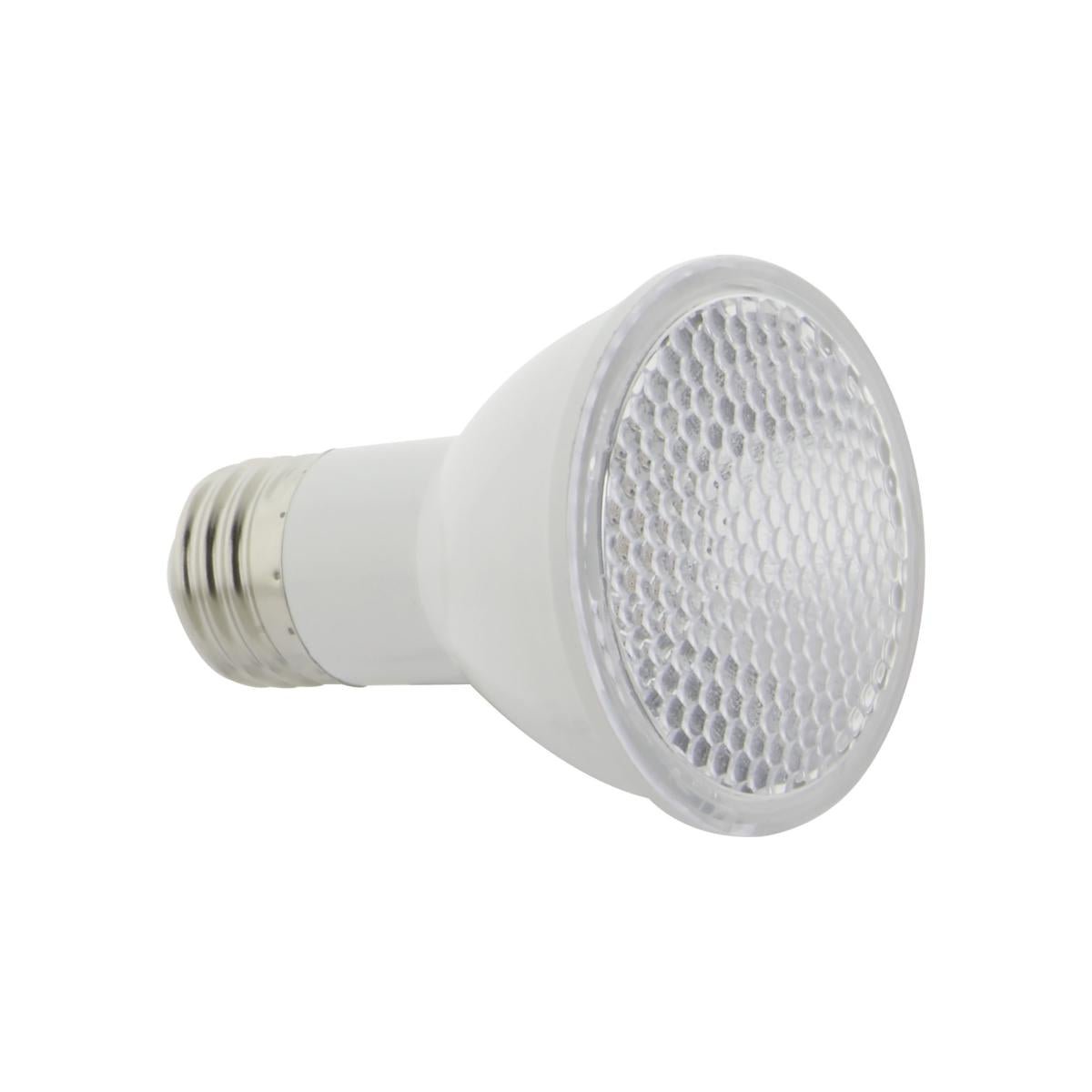 Satco Turtle Friendly 6.5W LED PAR20 bulb with amber color and 40-degree beam angle, designed for eco-friendly lighting.