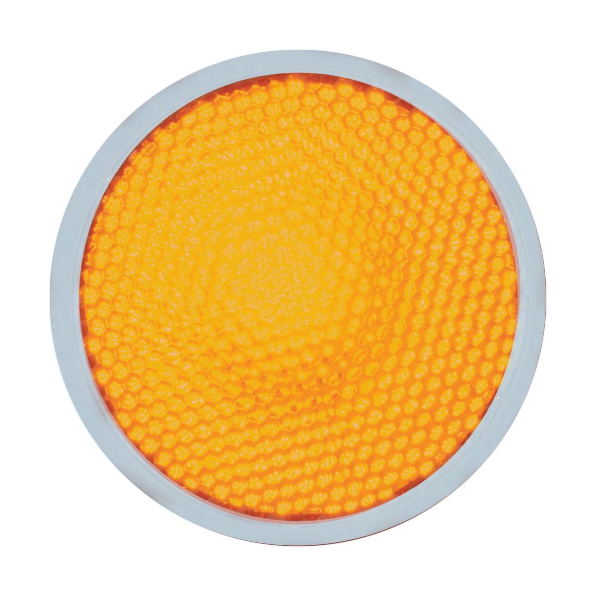 Satco Turtle Friendly 8W LED PAR 30 bulb in amber color with 40° beam angle, suitable for outdoor lighting