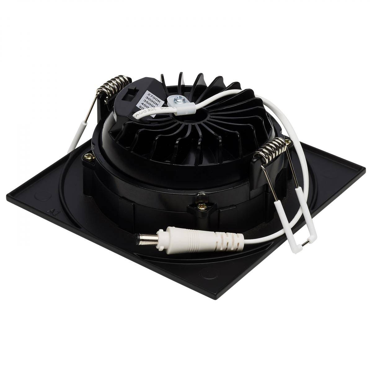 12 Watt LED Direct Wire Downlight; Gimbaled; 4 Inch; CCT Selectable; Square - Green Lighting Wholesale, INC