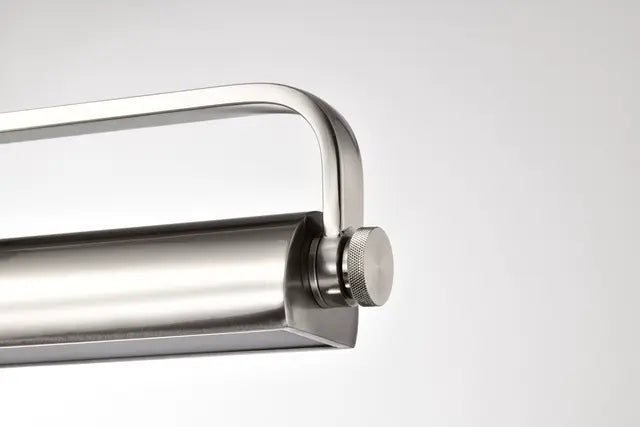 36-inch LED vanity light fixture by Satco with brushed nickel finish, acrylic lens, and three CCT selectable lighting options.