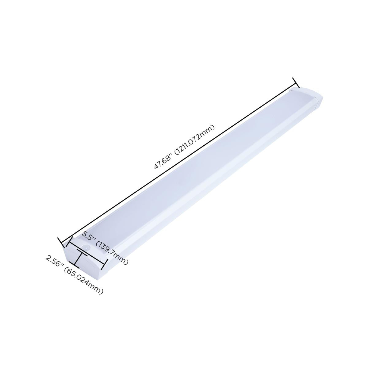 Satco LED 4-foot wrap light with PIR motion sensor, 39W, available in 27K to 50K color temperatures, ideal for energy-efficient lighting.