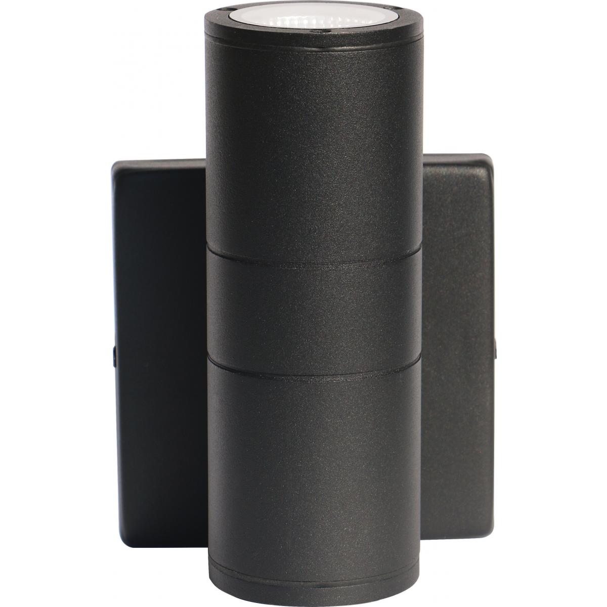 Black LED small up or down sconce by Satco, 10W, 3000K warm white, modern wall lighting fixture with sleek design.