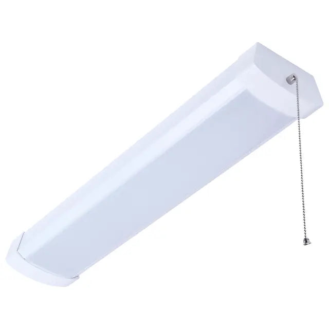 Satco LED White 2-Foot Wrap Light with Pull Chain, 20 Watts, available in 27K to 50K color temperatures.