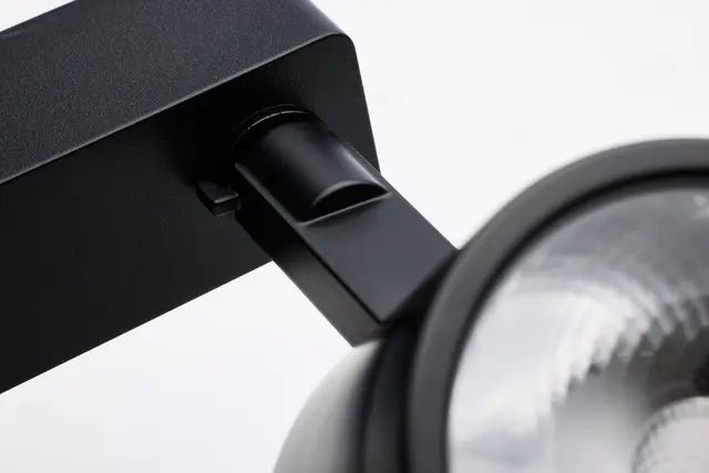 Black LED track head by Satco, 12W RGB round fixture with Starfish enabled for adjustable lighting effects.