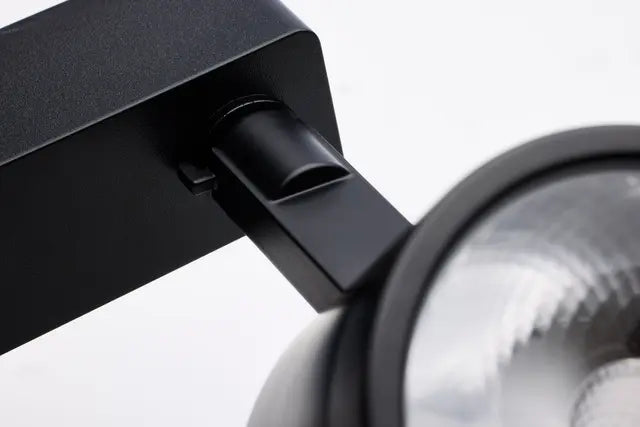 Black LED track head by Satco, 12W RGB round fixture with Starfish enabled for adjustable lighting effects.
