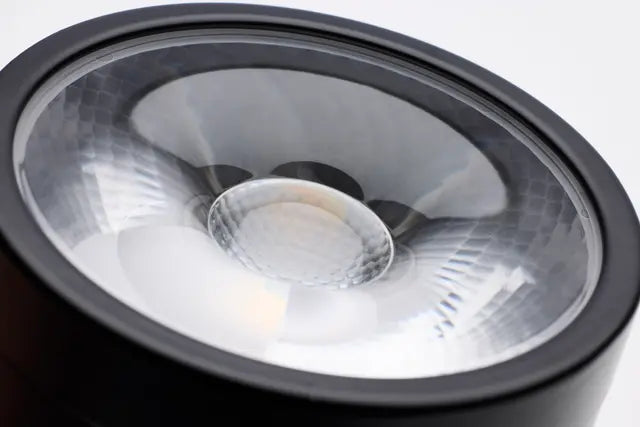 Satco RGB 12W round black LED track head with Starfish enabled for versatile LED lighting fixtures.