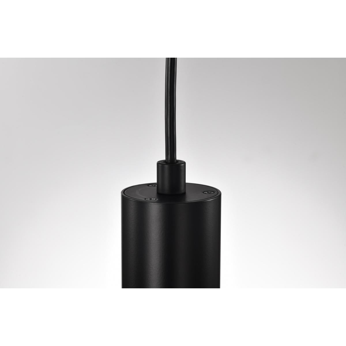 RGB Lacey 2-inch LED mini pendant in matte black with K9 bubble crystal, showcasing modern LED lighting fixture design.