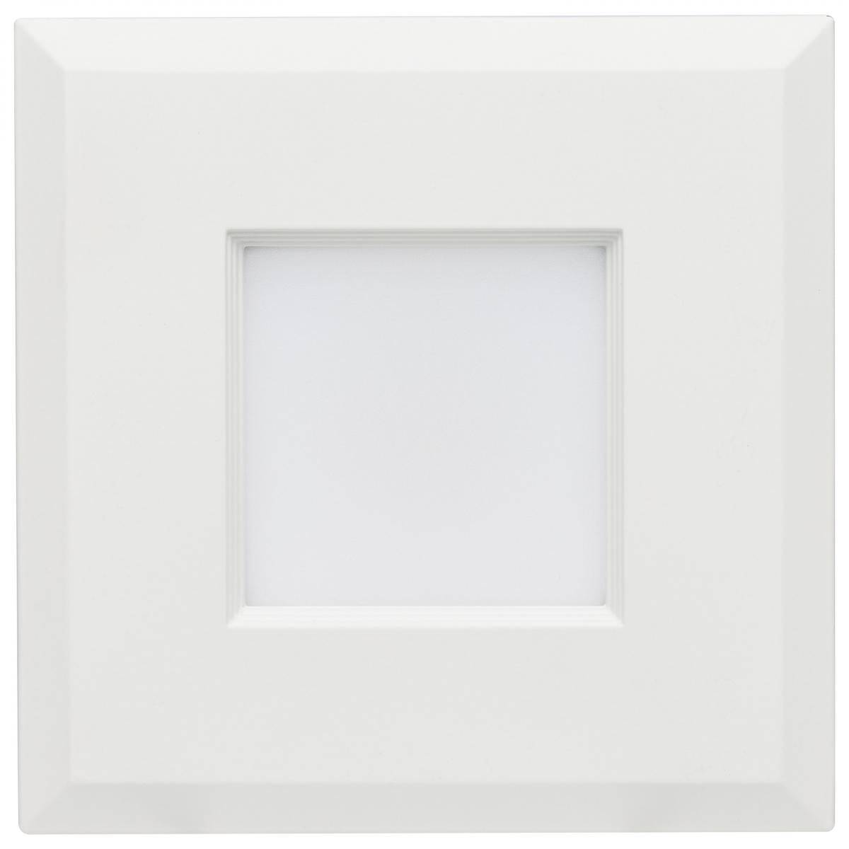6.7 Watt LED Downlight Retrofit; 4 Inches; CCT Selectable; Square; White Finish; 120 Volt - Green Lighting Wholesale, INC