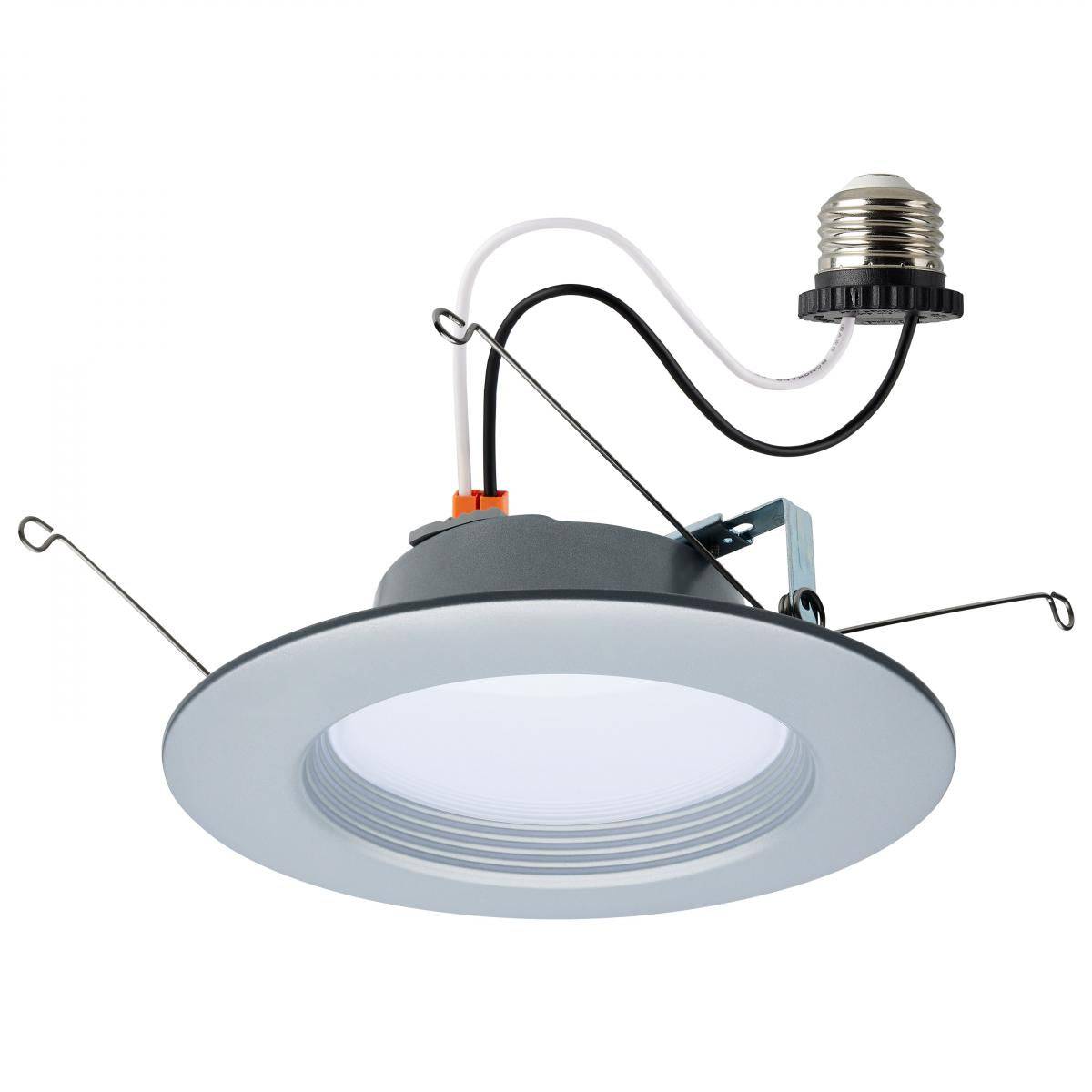 Brushed Nickel 9 Watt; LED Downlight Retrofit; 5-6 Inch