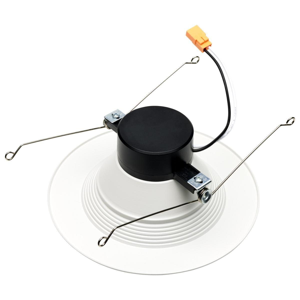 Satco RGB and tunable white 13W LED recessed retrofit downlight in 5-6 inch round size, ideal for modern lighting installations.