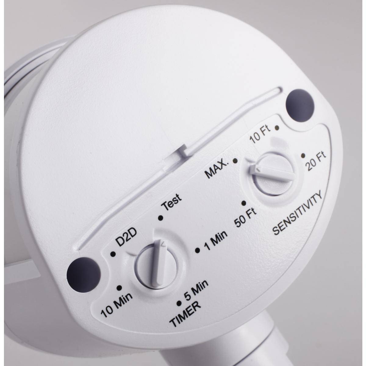 White LED Security Light - Dual Head - 4000K - with Motion Sensor - 120V - Green Lighting Wholesale, INC