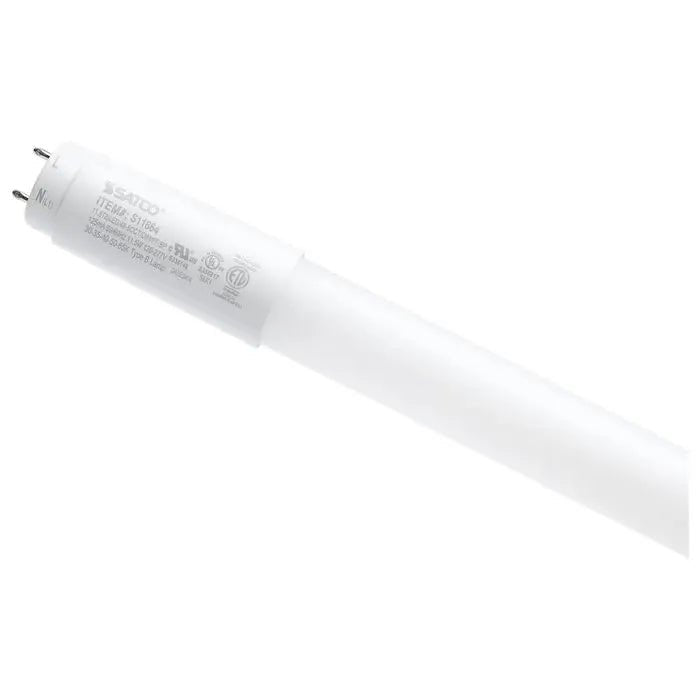 Satco 11.5W dimmable LED T8 lamp, 48-inch, CCT selectable, Type B ballast bypass, suitable for 120-277V, case of 25.