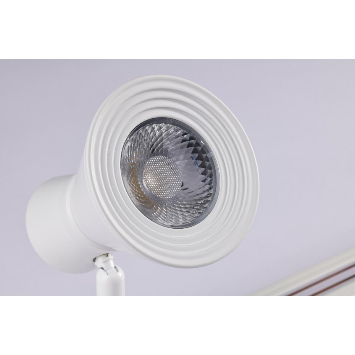 Matte White 12 Watt LED Cinch Track Head; 3000K - Green Lighting Wholesale, INC