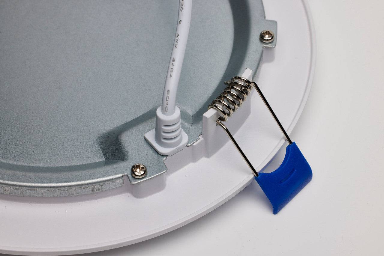 12 Watt; LED Direct Wire; Low Profile Downlight; 6 Inch Round; Starfish IOT; Tunable White and RGB; 120 Volt; 90 CRI; White Finish - Green Lighting Wholesale