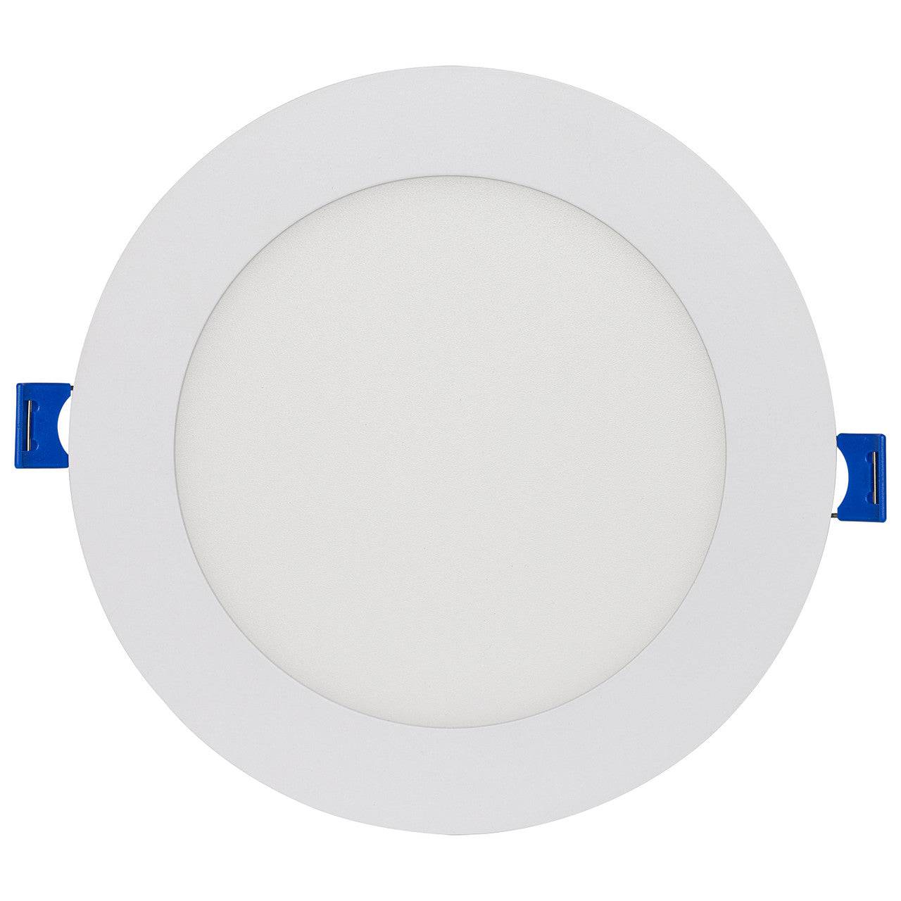 12 Watt; LED Direct Wire; Low Profile Downlight; 6 Inch Round; Starfish IOT; Tunable White and RGB; 120 Volt; 90 CRI; White Finish - Green Lighting Wholesale