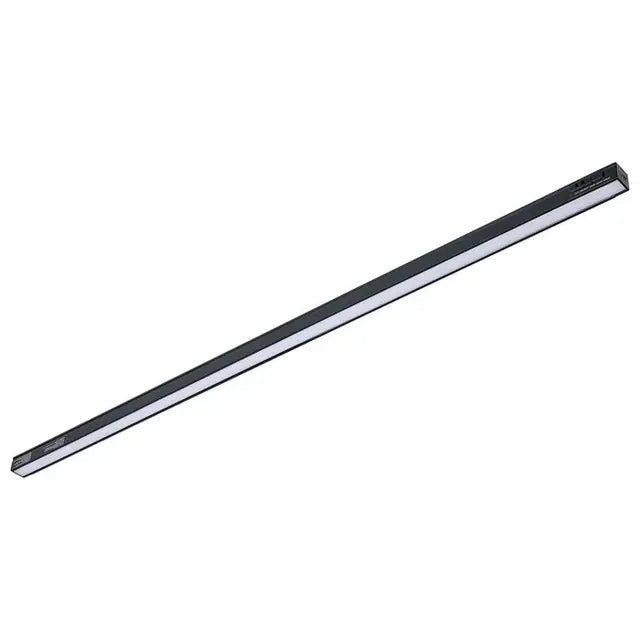 Black Satco 10W 30-inch LED under cabinet light showing sleek design and adjustable color temperature options (30K/40K/50K).