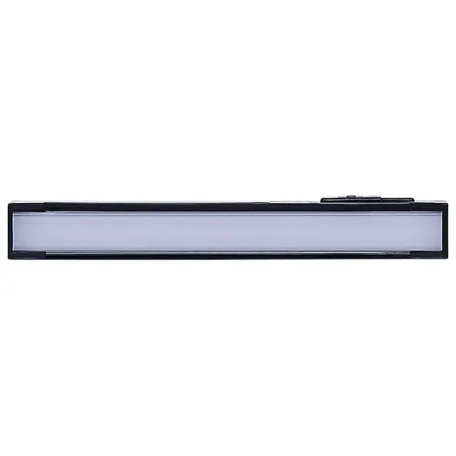 Black 2W 6-inch LED under cabinet light by Satco with adjustable 30K/40K/50K color temperature for kitchen or workspace lighting.