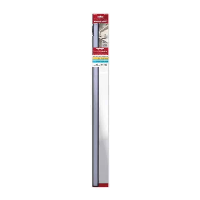 Black Satco 8W 21-inch LED under cabinet light with adjustable 30K, 40K, and 50K color temperature for kitchen or workspace lighting.