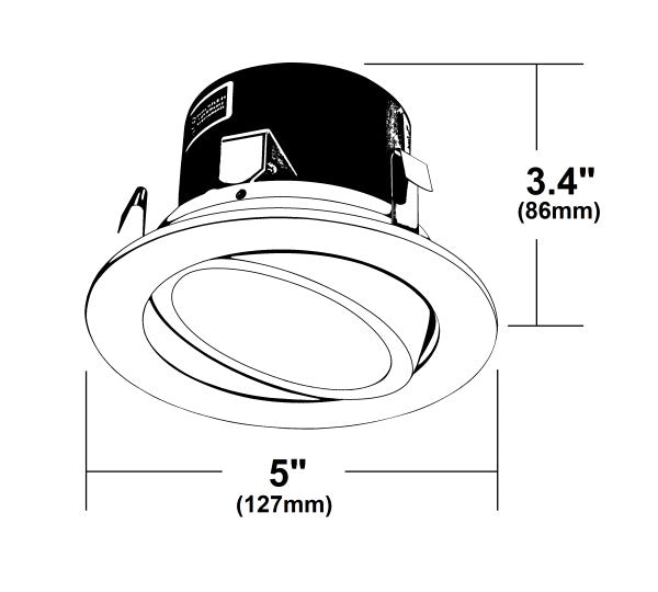 4-inch Oil-Rubbed Bronze LED Gimbal Retrofit Downlight in 4000K - Green Lighting Wholesale, INC