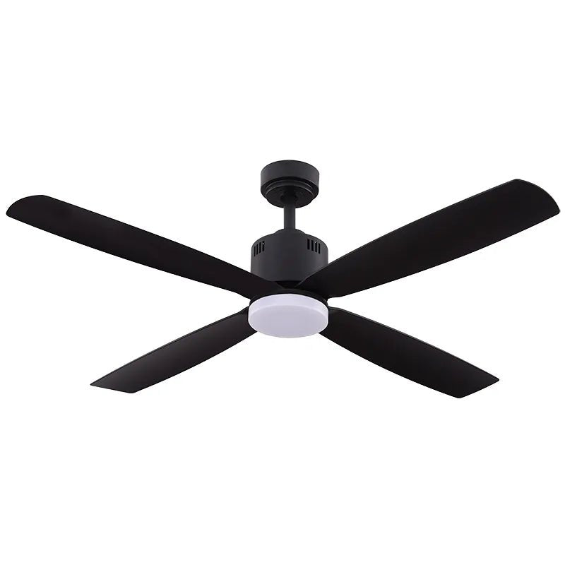 52" Black 4-Blade Ceiling Fan & Down Light, 19W, 3000K with Wall Control - Westgate
