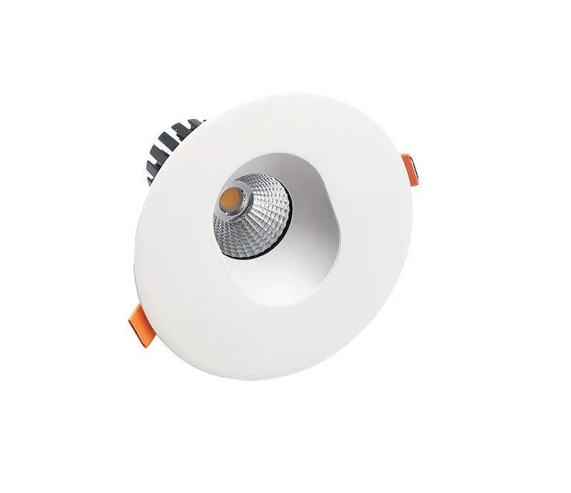 White LED 4-inch architectural canless ceiling fixture with slot trim, 10W CCT by Westgate, ideal for modern ceiling lighting.