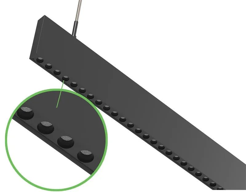 4ft white Westgate architectural slim linear decorative lighting fixture with aperture optics, color, and wattage options.