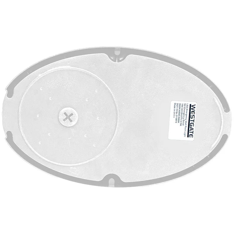 White Decorative Outdoor LED AC/Emergency Wallpack, 15W, CCT