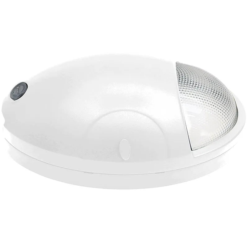 White Decorative Outdoor LED AC/Emergency Wallpack, 15W, CCT