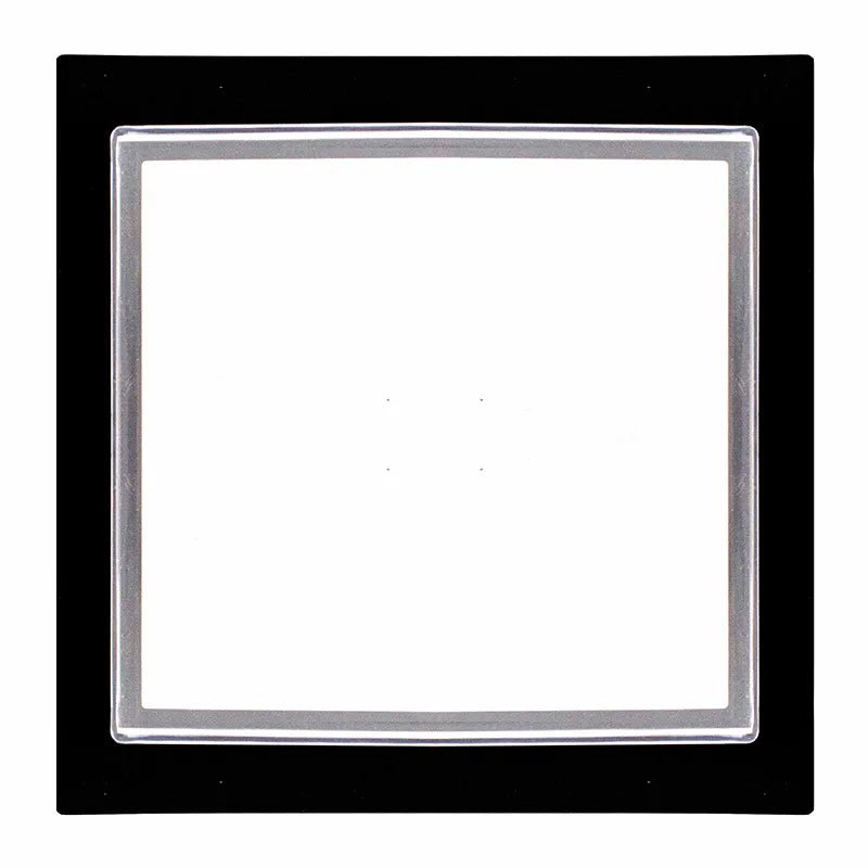 Black Westgate LED architectural wall light with dual lens, 12 watt exterior lighting fixture with multi-CCT color options.