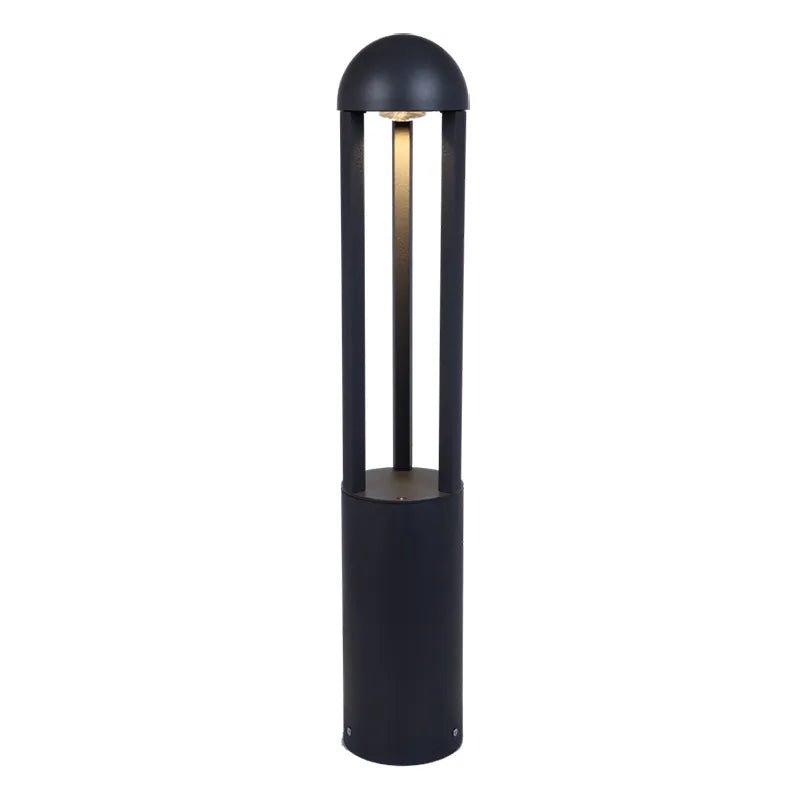 Westgate LED 41-inch black round bollard with open design exterior lighting fixture, 10W, 18W, or 25W, adjustable CCT.