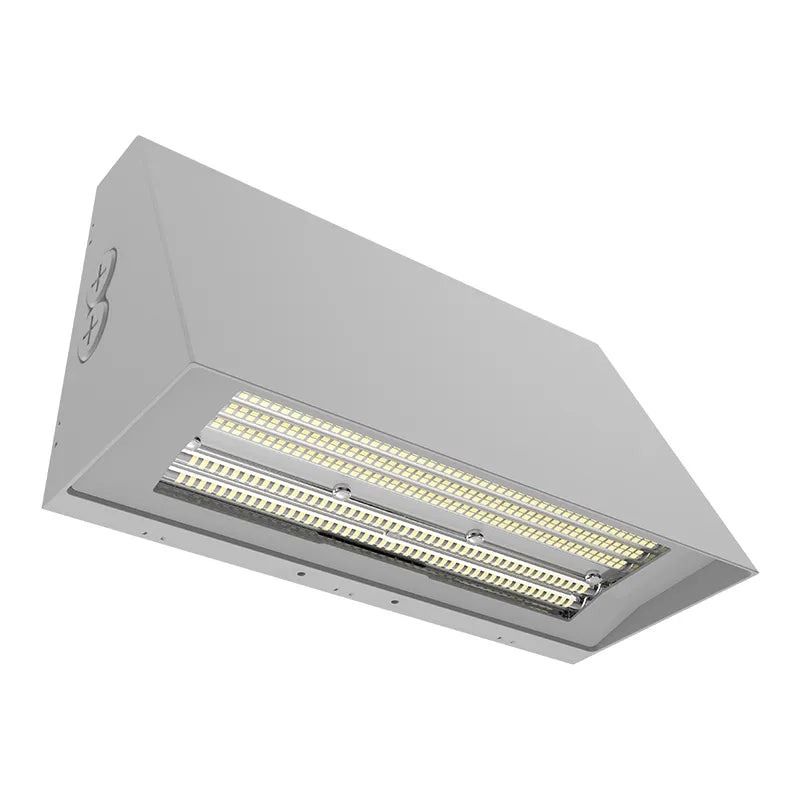Westgate LED Silver Wall Pack exterior lighting fixture with 60W, 80W, or 100W options in 3000K, 4000K, or 5000K color temperatures.
