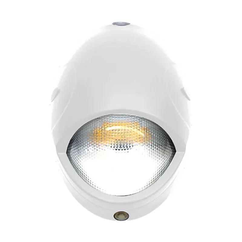 White Oval Wall Pack with Photocell, 15W, 3000K/4000K/5000K