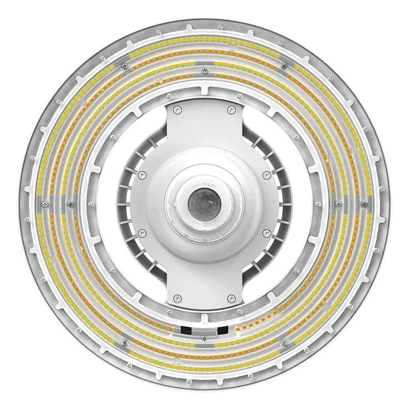 Westgate IP69 UFO High Bay fixture for food and chemical facilities, available in 100W, 120W, 150W with adjustable CCT.