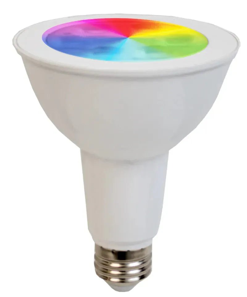 Westgate RGB Par 30 smart lamp, 11 watt, LED stage and party light with color-changing capabilities.