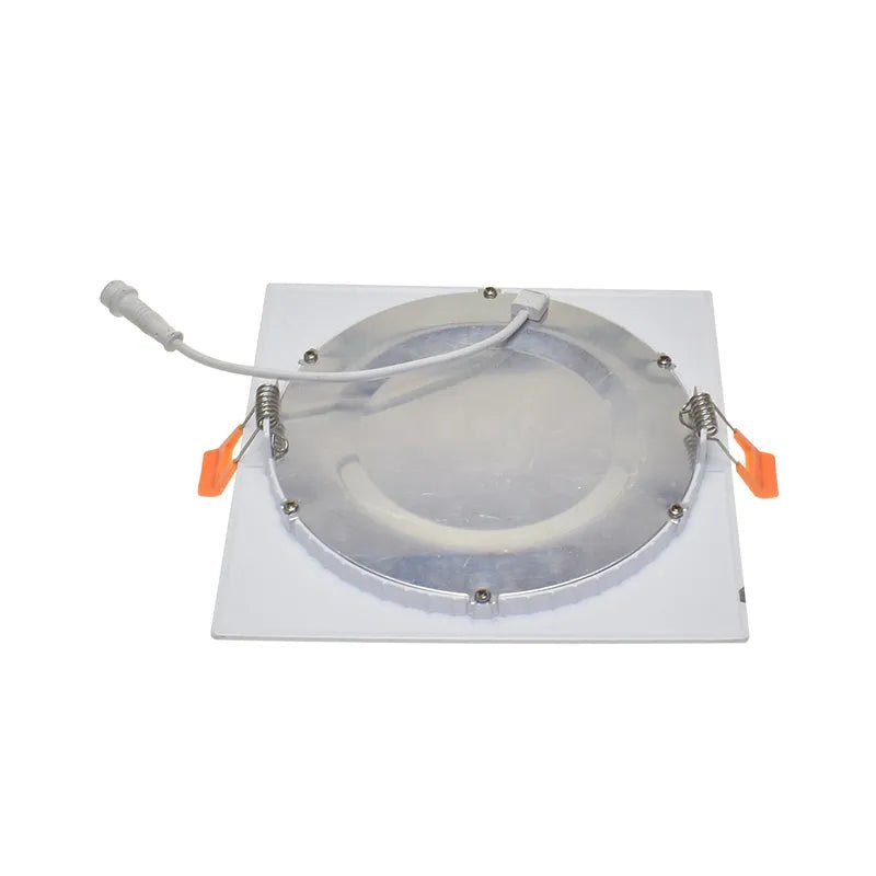 Westgate 6-inch LED 15W square ultra-slim canless recessed ceiling light with adjustable CCT for modern home lighting.