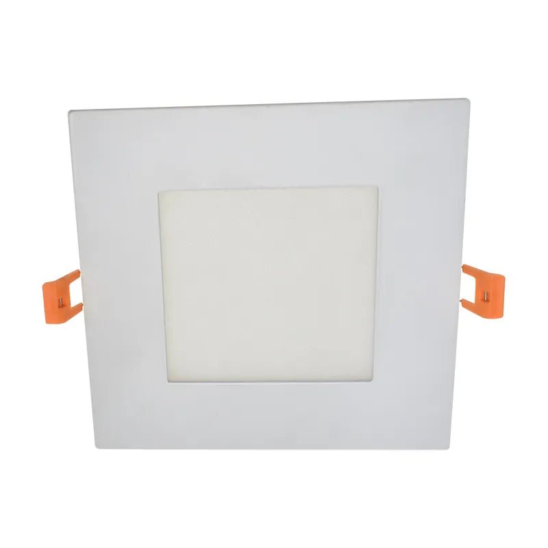 Westgate 6-inch LED 15W square ultra-slim canless recessed ceiling light with adjustable CCT for modern home lighting.