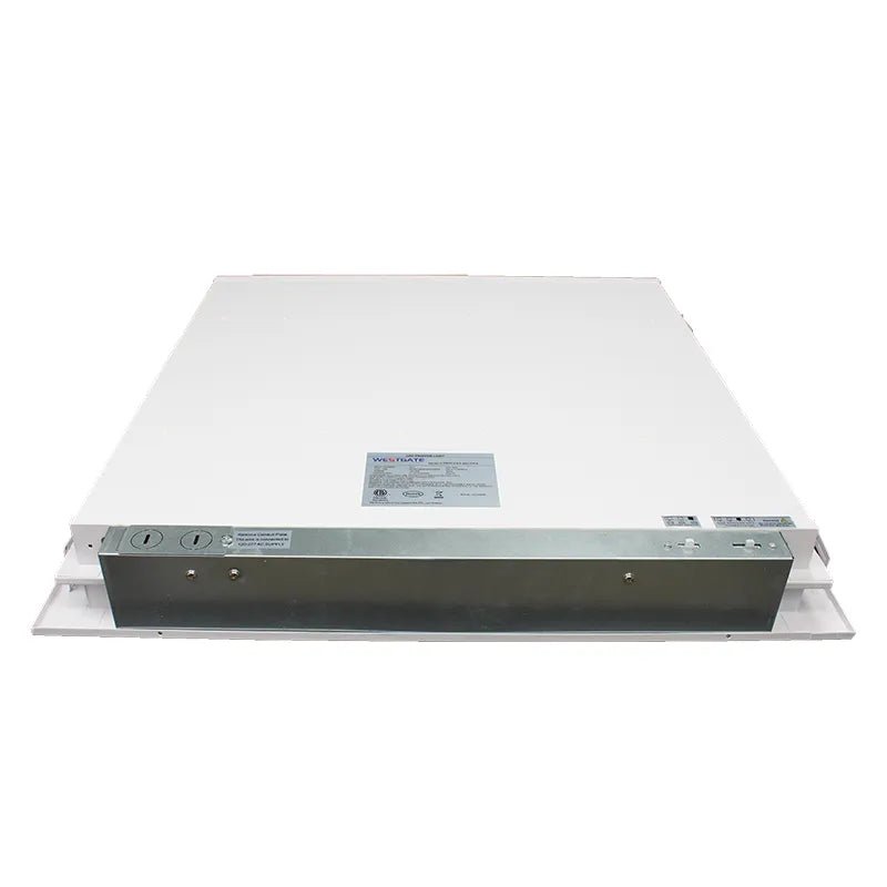 Westgate LED 2x4 architectural recessed panel lights in 30W, 40W, and 50W with adjustable CCT for ceiling lighting.