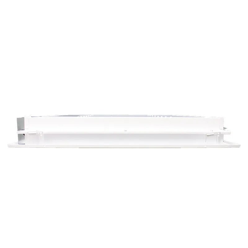 Westgate LED 2x4 architectural recessed panel lights in 30W, 40W, 50W with adjustable CCT, installed in a ceiling.