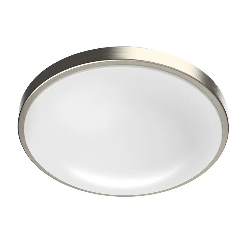 Westgate LED brushed nickel multi-CCT single ring flush mount ceiling light with 24W LED fixture.