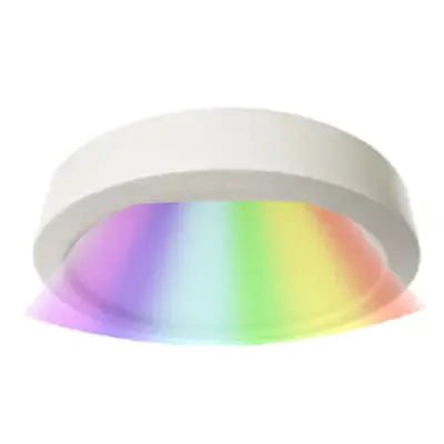 Westgate 10-inch RGB LED flush mount ceiling fixture with round design and 17-watt LED light for modern interior lighting.