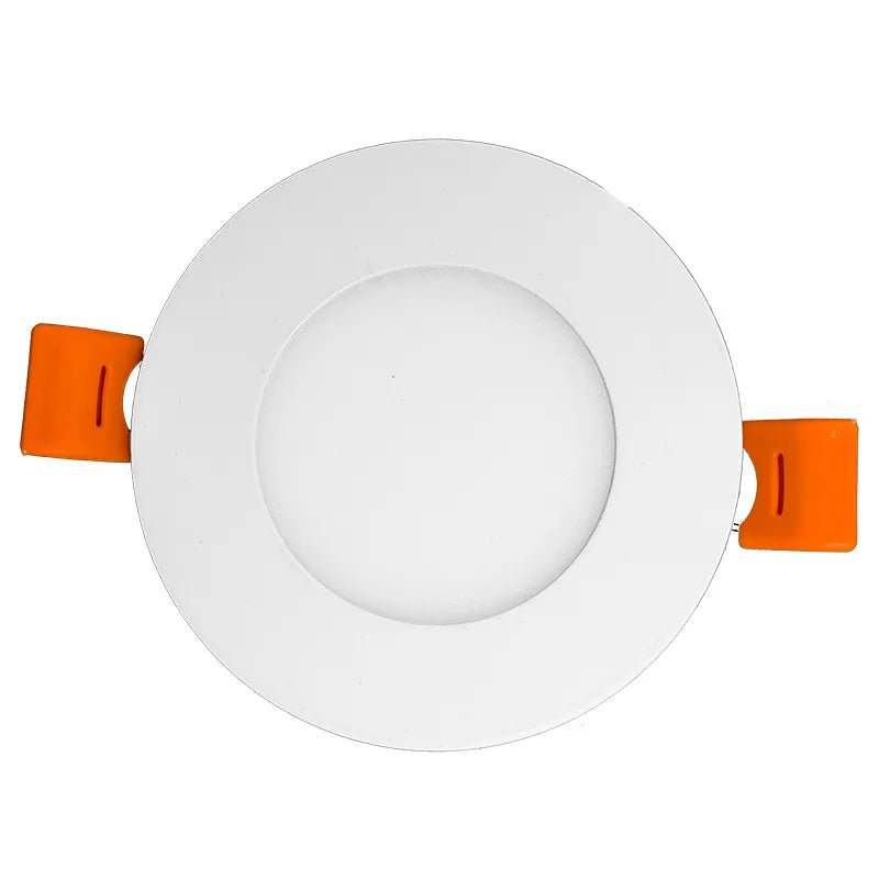 Westgate white slim 4-inch LED ceiling fixture with dim-to-warm canless light, 11W, 2200K to 4000K color temperature.