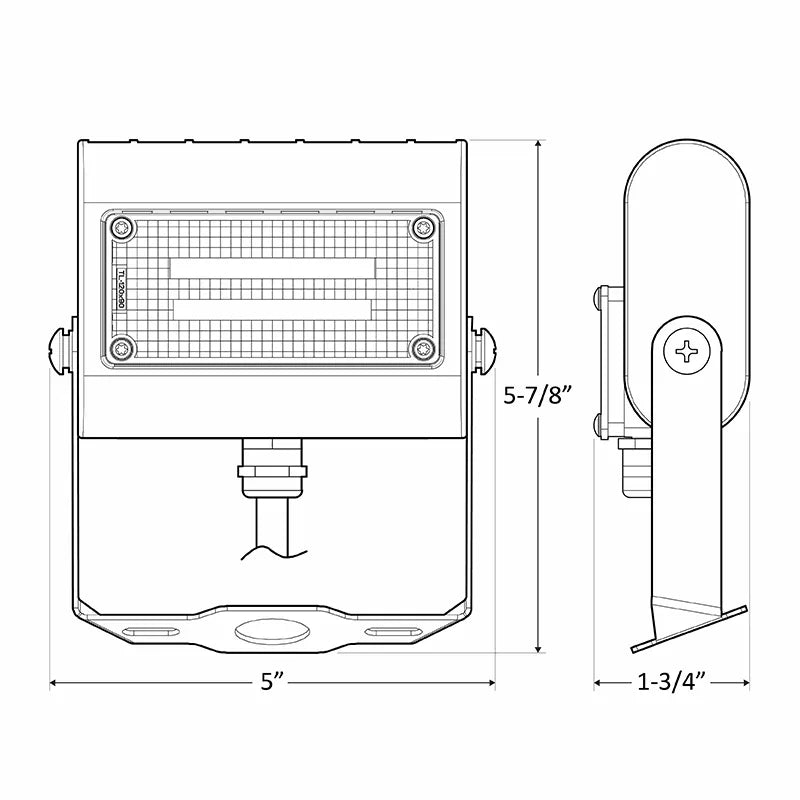 LED Extra Small Flood Light with U Bracket, 15W, 5000K