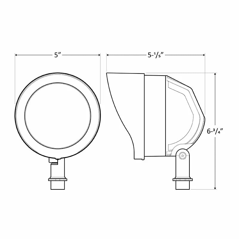 LED White 120V Garden/ Flagpole Flood Light, 20W, CCT