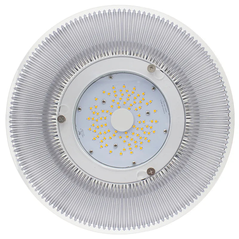 Westgate LED Wet Location Mini High Bay with prismatic reflector, 50W, 5000K, 6500 lumens, suitable for industrial lighting environments.
