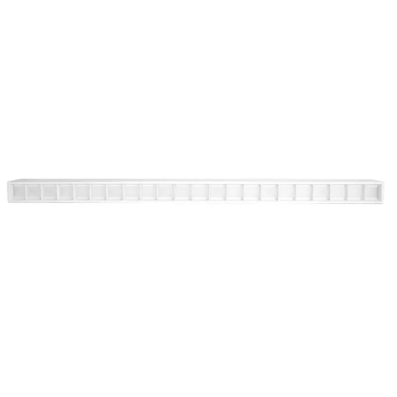 Westgate 4ft white LED seamless linear architectural light with louver lens, ideal for modern interior lighting.